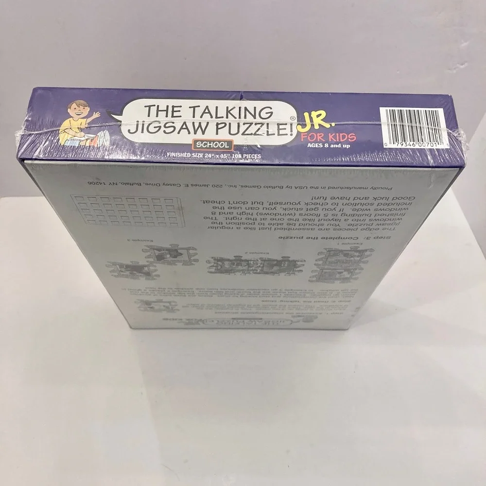 The Talking Jigsaw Puzzle Jr Junior Kids School 1994 Buffalo Games NEW Sealed